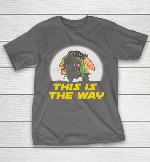 Chicago Blackhawks NHL Ice Hockey Star Wars Yoda And Mandalorian This Is The Way T-Shirt 8