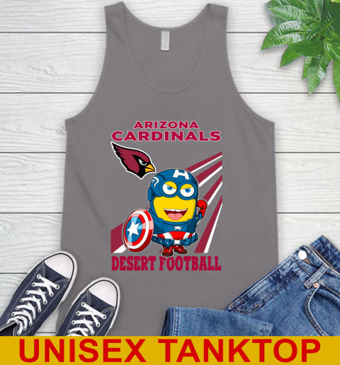 NFL Football Arizona Cardinals Captain America Marvel Avengers Minion Shirt Tank Top 6