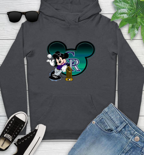 MLB Colorado Rockies The Commissioner's Trophy Mickey Mouse Disney Youth Hoodie 8