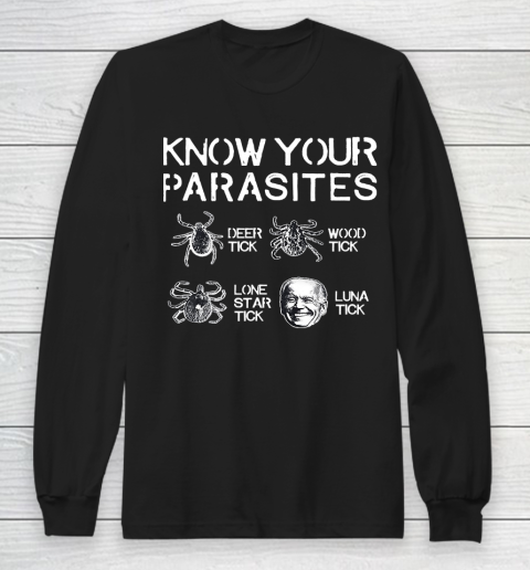 Know Your Parasites Funny Joe Biden Luna Tick Long Sleeve T-Shirt
