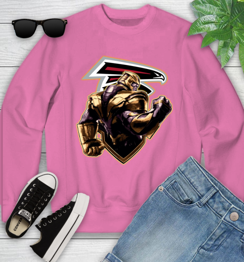 NFL Thanos Avengers Endgame Football Sports Atlanta Falcons Youth Sweatshirt 7