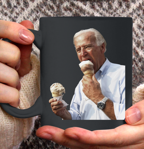 Joe Biden Eating Ice Cream Ceramic Mug 11oz