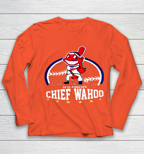 Chief Wahoo distressed Cleveland Youth Long Sleeve 3