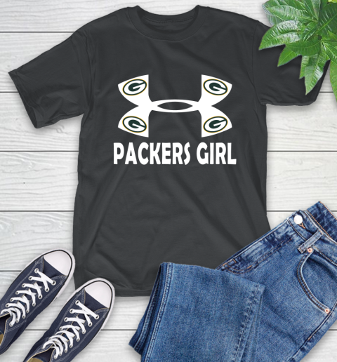 NFL Green Bay Packers Girl Under Armour Football Sports T-Shirt
