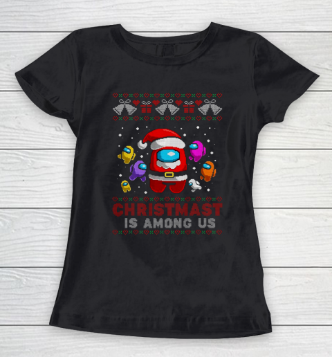 Among Us Game Shirt Christmas Costume Among stars Game Us Funny X mas Gift Women's T-Shirt
