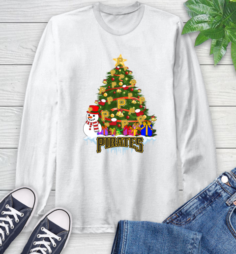 Pittsburgh Pirates Merry Christmas MLB Baseball Sports Long Sleeve T-Shirt
