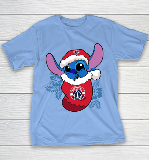Washington Wizards Christmas Stitch In The Sock Funny Disney NBA Youth T-Shirt 10