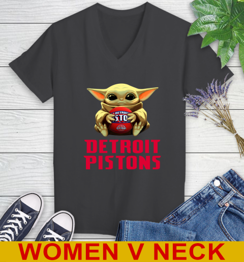 NBA Basketball Detroit Pistons Star Wars Baby Yoda Shirt 85