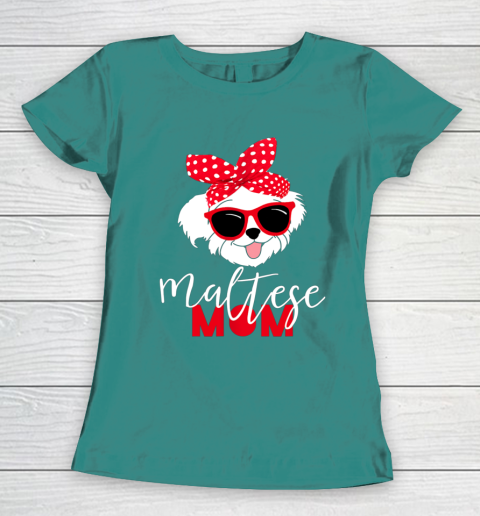 Dog Mom Shirt Dog Lovers T Shirt Maltese Mom Fur Mama Women's T-Shirt 10