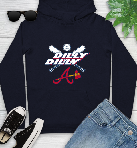 MLB Atlanta Braves Dilly Dilly Baseball Sports Youth Hoodie 4
