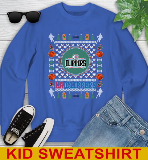 LA Clippers Merry Christmas NBA Basketball Loyal Fan Youth Sweatshirt 6