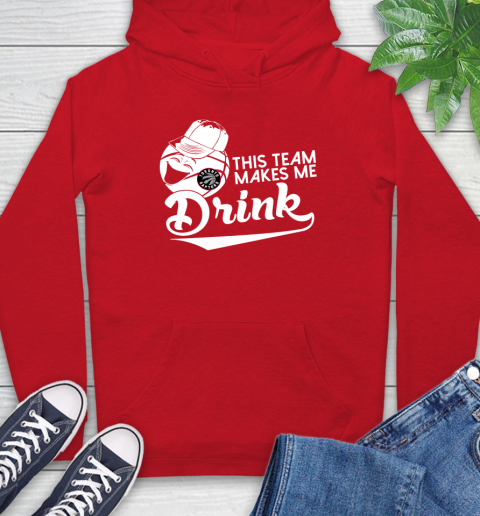 Toronto Raptors NBA Basketball This Team Makes Me Drink Adoring Fan Hoodie 10