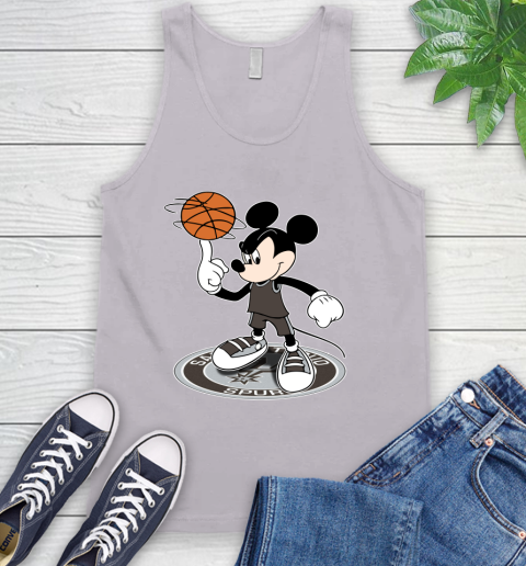 NBA Basketball San Antonio Spurs Cheerful Mickey Disney Shirt Tank Top 4