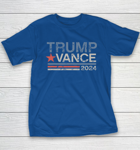 Trump Vance 2024 Retro Stripe Trump JD Vance Youth T-Shirt - Image 7