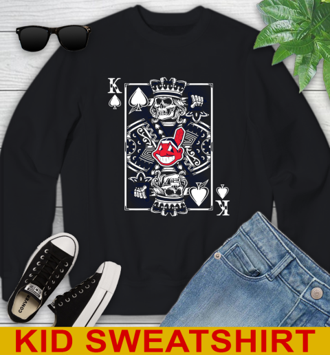 Cleveland Indians MLB Baseball The King Of Spades Death Cards Shirt Youth Sweatshirt