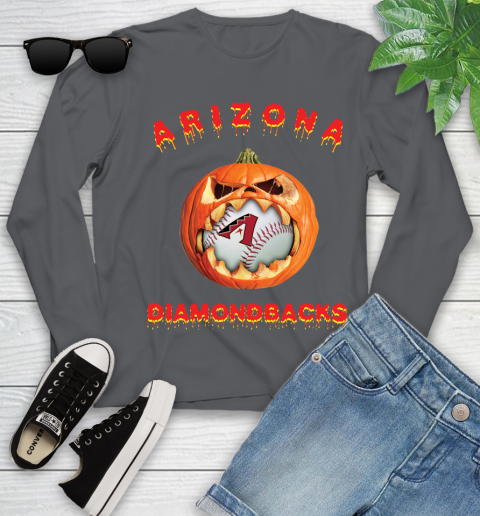 MLB Arizona Diamondbacks Halloween Pumpkin Baseball Sports Youth Long Sleeve 8