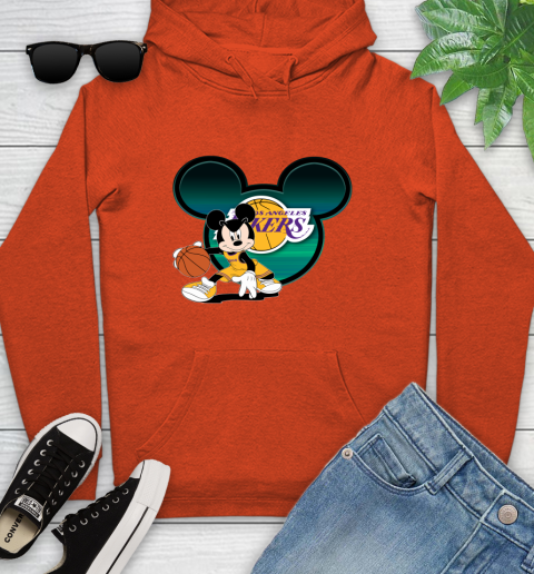 NBA Los Angeles Lakers Mickey Mouse Disney Basketball Youth Hoodie 5