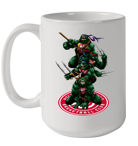 NBA Basketball Atlanta Hawks Teenage Mutant Ninja Turtles Shirt Ceramic Mug 15oz