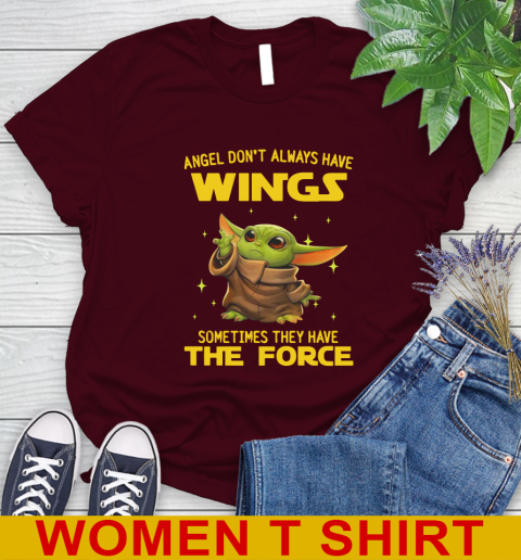 Baby Yoda Angel Don't Always Have Wings They Have The Force Shirt 90