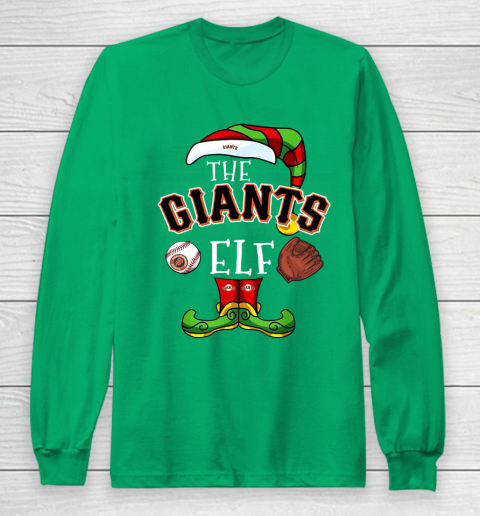 San Francisco Giants Christmas ELF Funny MLB Long Sleeve T-Shirt 4