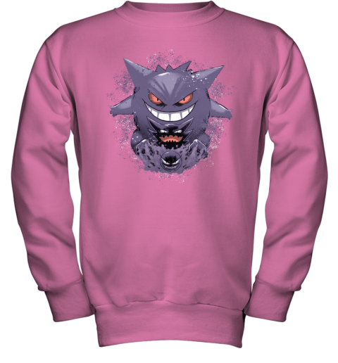 tyt2 gastly haunter gengar pokemon shirts youth sweatshirt 47 front safety pink
