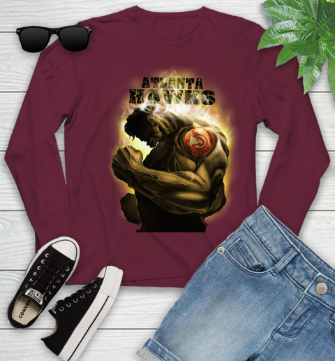 Atlanta Hawks NBA Basketball Hulk Marvel Avengers Sports Youth Long Sleeve 6