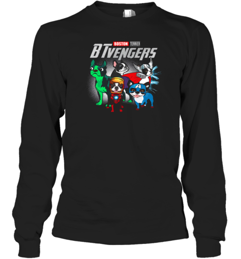 Boston Terrier BTvengers Marvel Avengers Endgame Long Sleeve T-Shirt