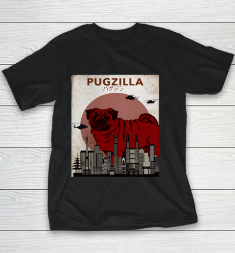 Pug tShirt Pugzilla Youth T-Shirt