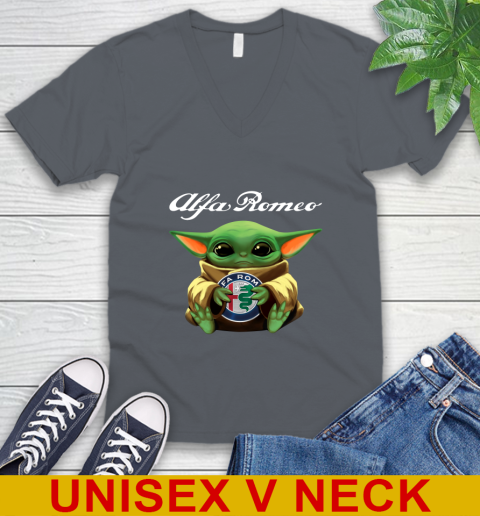 Star Wars Baby Yoda Hugs Alfa Romeo Car Shirt 50