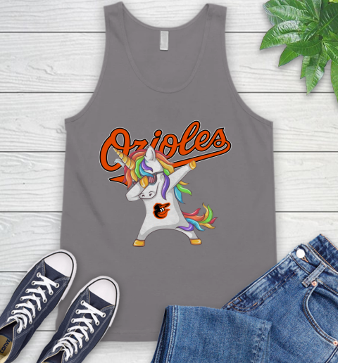 Baltimore Orioles MLB Baseball Funny Unicorn Dabbing Sports Tank Top 7