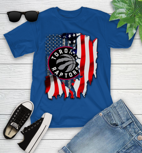 Toronto Raptors NBA Basketball American Flag Youth T-Shirt 12