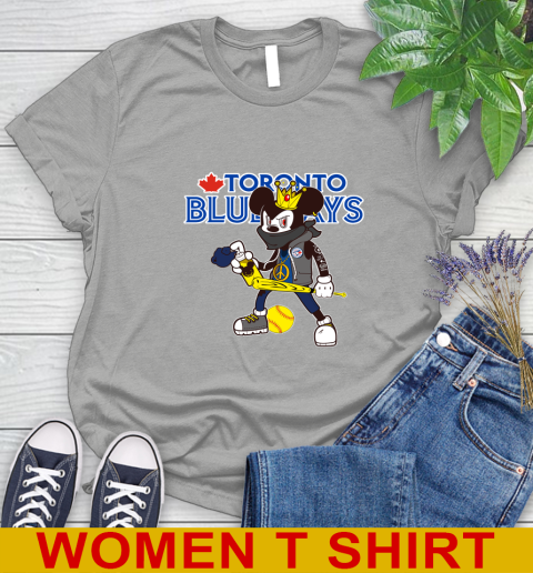 Toronto Blue Jays MLB Baseball Mickey Peace Sign Sports Women's T-Shirt 11