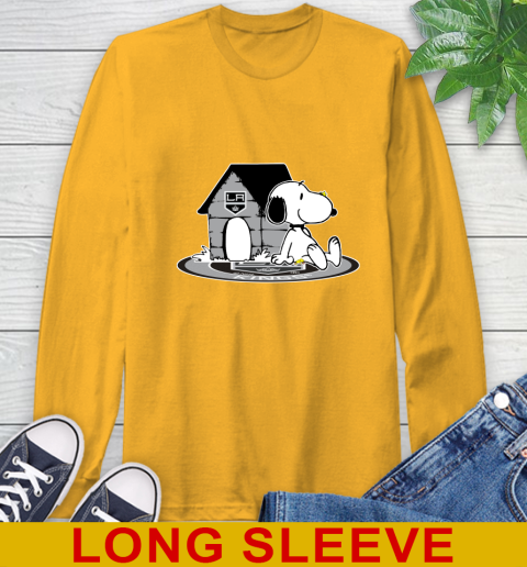 NHL Hockey Los Angeles Kings Snoopy The Peanuts Movie Shirt Long Sleeve T-Shirt 3
