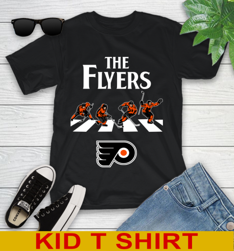 NHL Hockey Philadelphia Flyers The Beatles Rock Band Shirt Youth T-Shirt