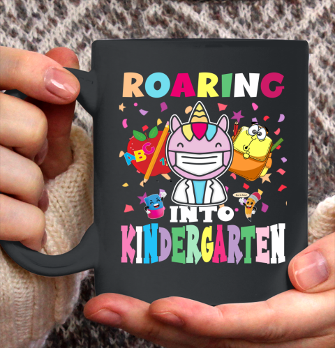 Back to school shirt Roaring into kinderGarten Ceramic Mug 11oz