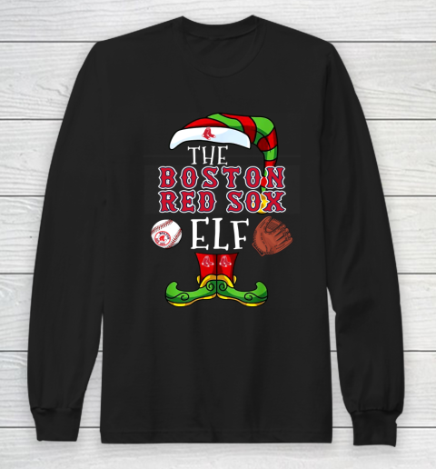 Boston Red Sox Christmas ELF Funny MLB Long Sleeve T-Shirt