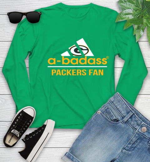 Green Bay Packers NFL Football A Badass Adidas Adoring Fan Sports Youth Long Sleeve 7
