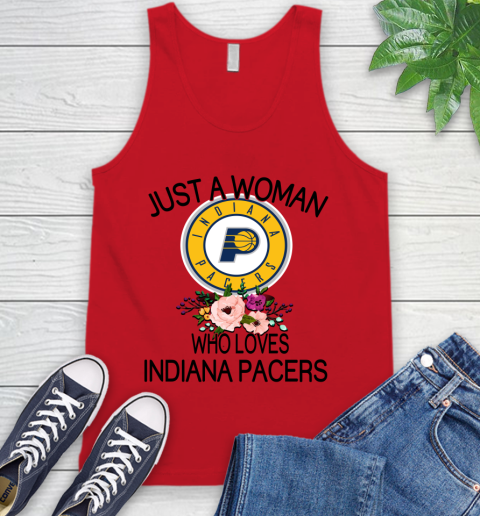 NBA Just A Woman Who Loves Indiana Pacers Basketball Sports Tank Top 4