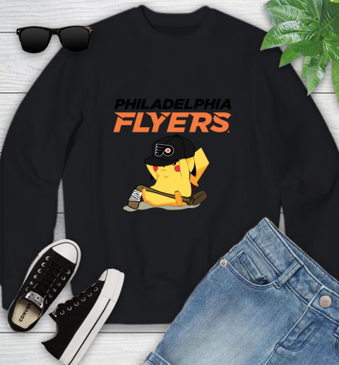 NHL Pikachu Hockey Sports Philadelphia Flyers Youth Sweatshirt 2