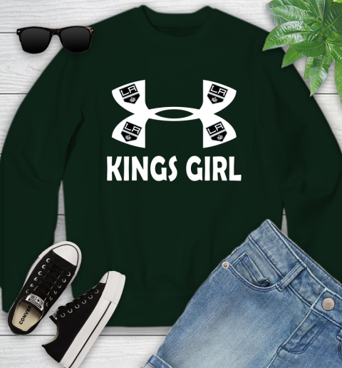 NHL Los Angeles Kings Girl Under Armour Hockey Sports Youth Sweatshirt 9