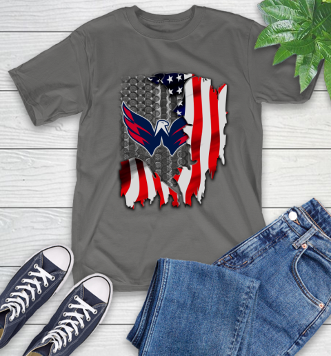 Washington Capitals NHL Hockey American Flag T-Shirt 10