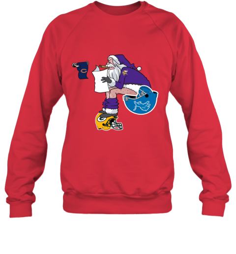 Santa Claus Minnesota Vikings Shit On Other Teams Christmas Sweatshirt