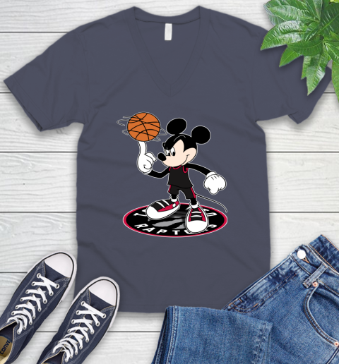 NBA Basketball Toronto Raptors Cheerful Mickey Disney Shirt not broken the mould V-Neck T-Shirt 8