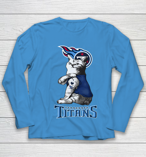 NFL Football My Cat Loves Tennessee Titans Youth Long Sleeve 5