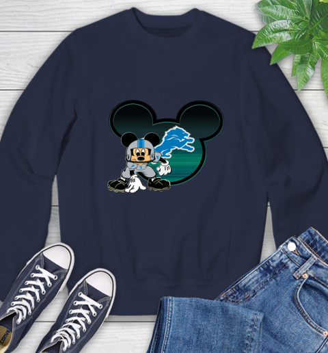 NFL Detroit Lions Mickey Mouse Disney Football T Shirt Sweatshirt 3