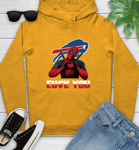 NHL Buffalo Bills Deadpool Love You Fuck You Football Sports Youth Hoodie 2