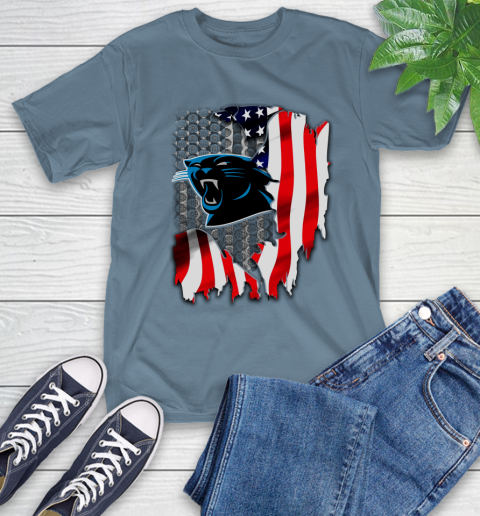 Carolina Panthers NFL Football American Flag T-Shirt 8