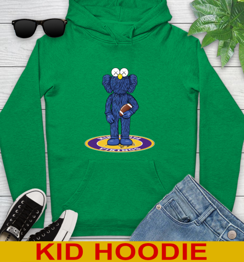 NFL Football Minnesota Vikings Kaws Bff Blue Figure Shirt Youth Hoodie 8