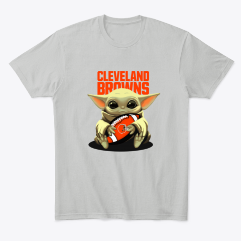 8sui baby yoda loves the cleveland browns classic t shirt 2 front ash