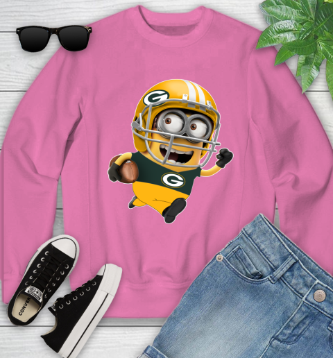 NFL Green Bay Packers Minions Disney Football Sports Youth Sweatshirt 7